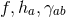 f, ha,γab