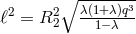 ∘ λ(1+λ)q3- ℓ2 = R22 --1−λ--