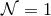 𝒩 = 1