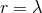 r = λ