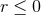 r ≤ 0