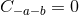 C −a−b = 0