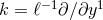 k = ℓ− 1∂ ∕∂y1