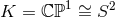 K = ℂℙ1 ∼ S2 =