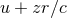 u + zrβc