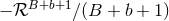 − βB+b+1 β(B + b + 1)