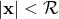 |x| < β