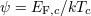 ψ = EF,c∕kTc