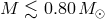 M ≲ 0.80 M ⊙