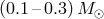 (0.1– 0.3 )M ⊙