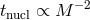 tnucl ∝ M −2