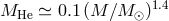 1.4 MHe ≃ 0.1(M ∕M ⊙)