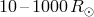 10– 1000R ⊙