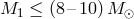 M1 ≤ (8 –10) M ⊙