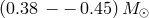(0.38 − − 0.45)M ⊙