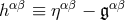 αβ αβ αβ h ≡ η − 𝔤
