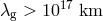 λg > 1017 km