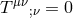 μν T ;ν = 0