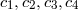 c1,c2,c3,c4