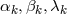 α ,β ,λ k k k