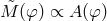 &tidle;M (φ) ∝ A (φ)