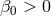 β0 > 0