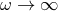 ω → ∞