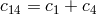 c14 = c1 + c4