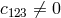 c123 ⁄= 0
