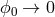 ϕ0 → 0