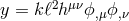 y = kℓ2hμνϕ,μϕ,ν