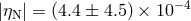 |ηN| = (4.4 ± 4.5) × 10−4