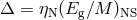 Δ = ηN (Eg∕M )NS