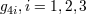 g4i,i = 1,2,3