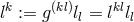 lk := g(kl)ll = lklll