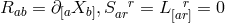 r r Rab = ∂[aXb],Sar = L[ar] = 0