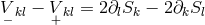 V− kl − V+ kl = 2∂lSk − 2∂kSl