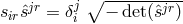 β ---------- sirˆsjr = δj − det(sˆjr) i