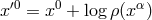 ′0 0 α x = x + log ρ(x )