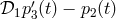 𝒟1p ′3(t) − p2(t)