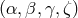 (α, β,γ,ζ)