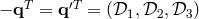 − qT = q ′T = (𝒟1, 𝒟2, 𝒟3)