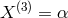 (3) X = α