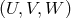 (U, V,W )