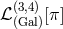 (3,4) ℒ (Gal)[π ]