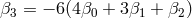 β3 = − 6(4β0 + 3β1 + β2)