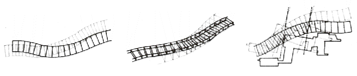 A distorted double curve transferred into 3-space