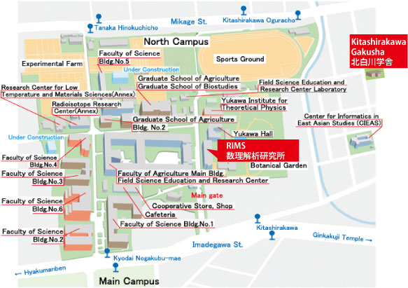 Map of North Campus