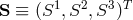 1 2 3 T S ≡ (S ,S ,S )