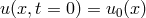 u (x,t = 0) = u0(x)